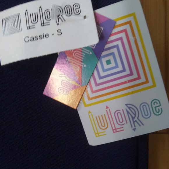 LuLARoe Cassie skirt size S color block Comfy/easy - Picture 7 of 10